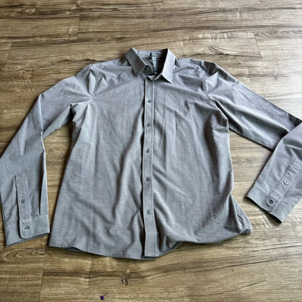 Men's Long-Sleeve Vuori Dress Shirt - Gray size M